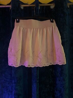 Stooshy Light Pink Eyelet Circle Skirt